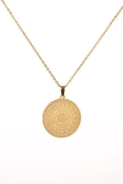 AYDESİA Altın Renk Cennetül Esma Yazılı Çelik Kolye Kararmaz Paslanmaz Zincir...