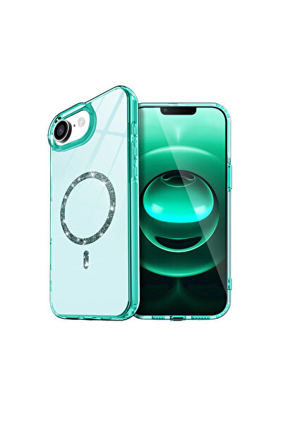 AL - KAR TİCARET غطاء الماس المباشر ماجسيف لهاتف آيفون 16 - أخضر