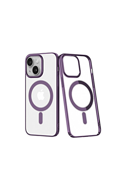 Najmaddin غطاء حماية لهاتف آيفون 14 بلس من إليمنت مغناطيسي آمن - أرجواني