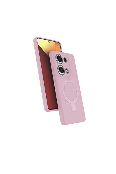 Twin Store غطاء حماية ريدمي نوت 13 4G ريجال مع حامل ماج سيف - وردي فاتح