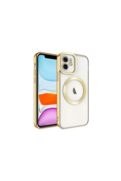 Twin Store غطاء حماية لهاتف آيفون 12 من كروس مغناطيسي - ذهبي