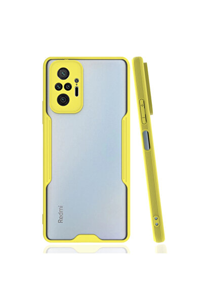 Twin Store حافظة ريدمي نوت 10 من السيليكون البلاتيني - أصفر