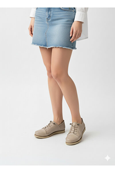 NZN حذاء كاجوال يومي من الجلد الطبيعي بنعل خفيف من إيفا