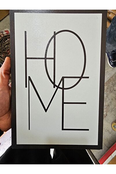 Home Yazılı 1 adet 20*30 tablo- Home Siyah çerçeve görünümlü Mdf Tablo