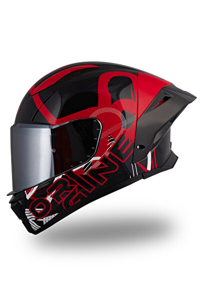 Origine Pista Street Siyah - Kırmızı Kask