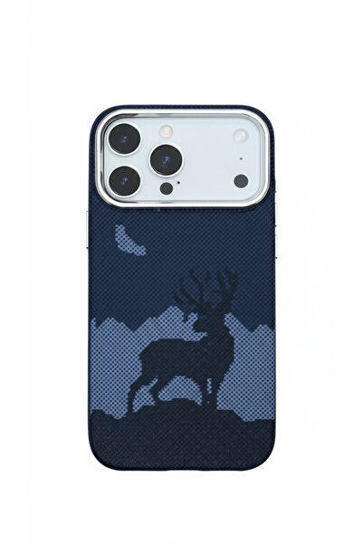 Zen Store Ultra-slim case for iPhone 17 Pro Max - Navy blue with a deer design
