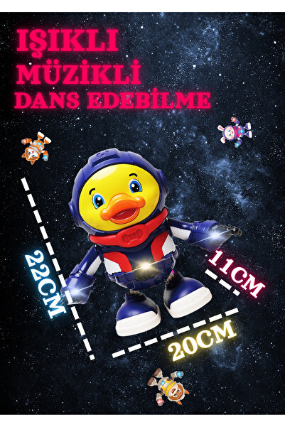 Boratila Toys Dans Eden Işıklı Müzikli Ördek Astronot Oyuncağı - Uzay Keşif Timi