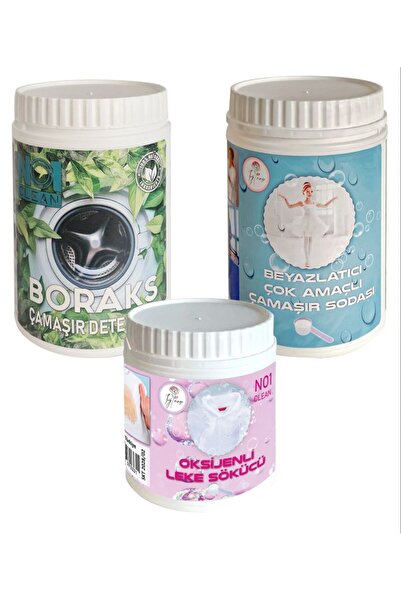 no1 clean ÇAMAŞIR TEMİZLEME ULTRA 3 LÜ SET ÇAMAŞIR SODASI BORAKS OKSİJENLİ LE...