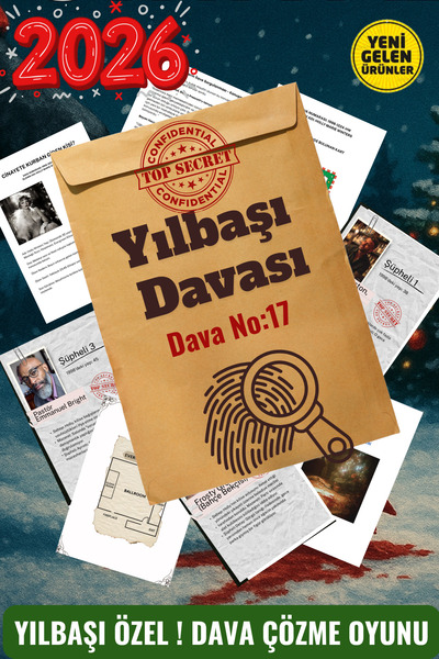 GameBulance New Year's Case, New Year's Case, Detective Game, Murder Solving Box Game, New Year's Activity