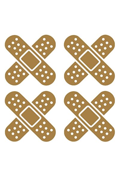 Oracal Set of 4 decorative stickers, for car or motorcycle, patch type, 10cm, copper
