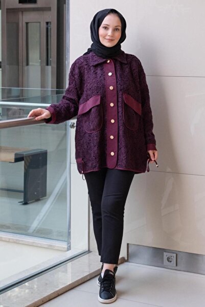 Ghisa Knitted Patterned Transparent Jacket