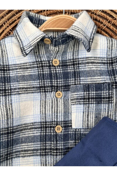 Bolly Baby Baby Boy Lumberjack Salopet Set with Cap