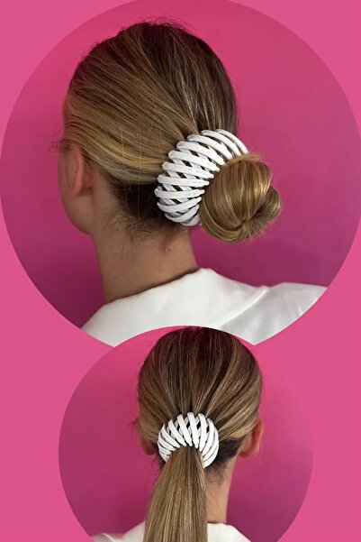 Stone Family مشبك شعر عملي ذو مظهر أبيض غير لامع