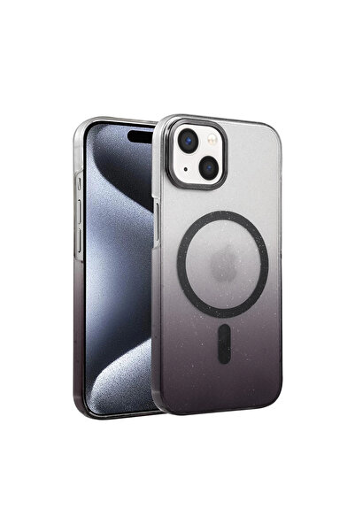 Twin Store غطاء ماجسيف لامع لهاتف آيفون 15 - أسود