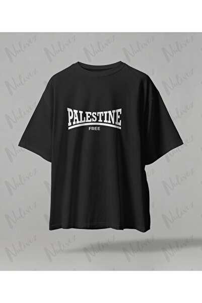 Nulivez Palestine Design Back Printed High Quality Compact Unisex Oversize T-Shirt
