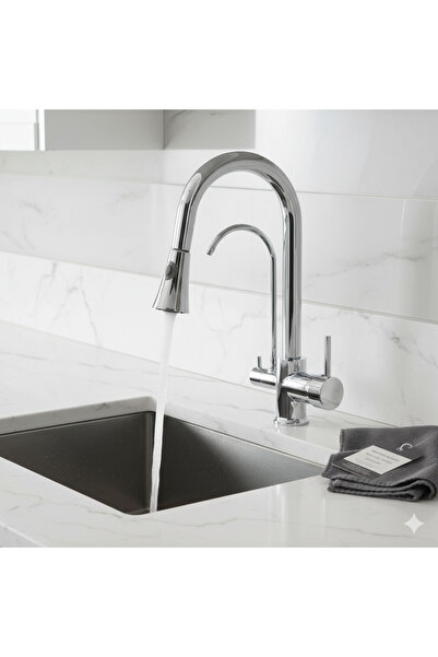 gtn 3 Yollu Arıtmalı Evye Batarya : Spiralli & Çekilir Başlıklı Evye Bataryas...