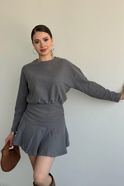 MARTYZ Drapeli Etekli Mini Elbise