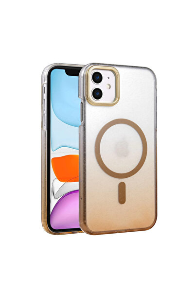 Twin Store غطاء آيفون 12 اللامع ماج سيف - تيتانيوم صحراوي