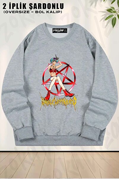 ZOKAWEAR Unisex Playboi Carti Wlr Whole Lotta Red Merch Printed Oversized Cre...