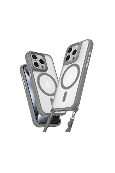 NexGen iPhone 15 Pro Max Case Enka Magsafe Silicone Case - Titan Gray