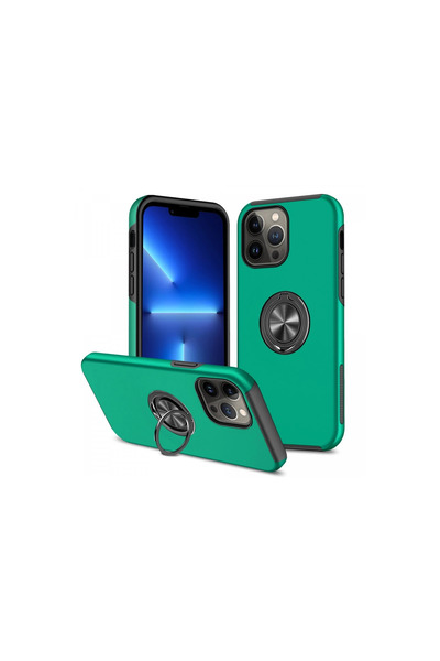 Twin Store غطاء حماية للهاتف الأيفون 13 مع حلقة النخبة - أخضر