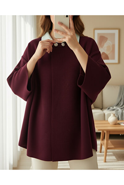 MissRunin Çift Düğmeli Salaş Triko Panço