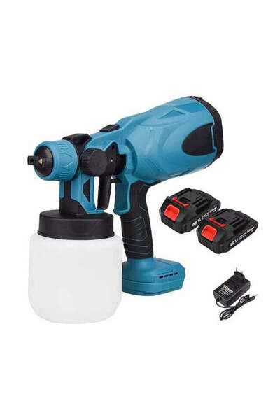 OEM Cordless Paint Sprayer 48V with 2 Batteries, 800 ml, Brushless Motor