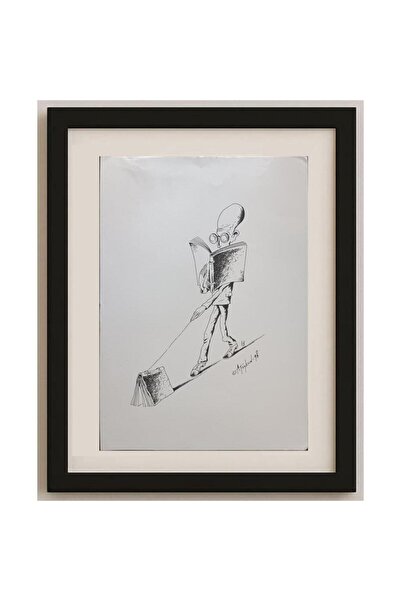 karikatural Arkady Tykun 35x25cm Orijinal Karikatür Tablo