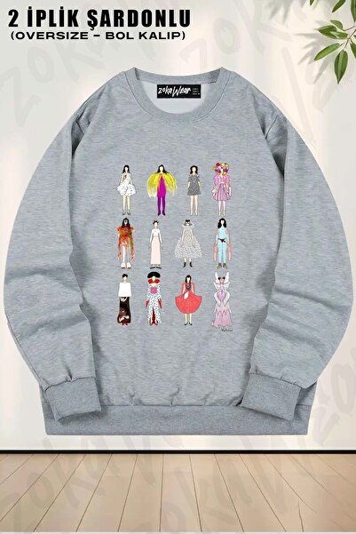 ZOKAWEAR Унісекс-одяг від Bjork Fashion Світшот з принтом Oversize з коміром-...