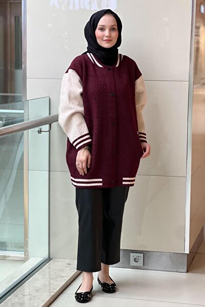 Ghisa Front and Back Fully Studded Stone Snap Fastener Jacket