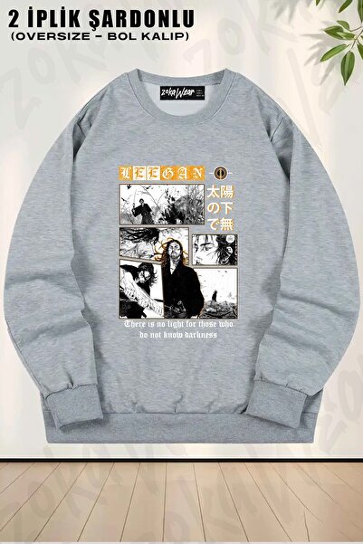 ZOKAWEAR Unisex Musashi Miyamoto vagabond samurai cu imprimeu supradimensiona...