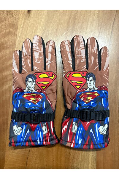 Blotch قفازات تزلج وثلج للأطفال مبطنة باللون البني مقاومة للماء من شخصية سوبر...