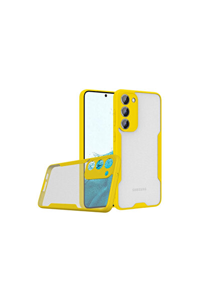 Twin Store غطاء سيليكون بلاتيني لهاتف جالاكسي S23 - أصفر