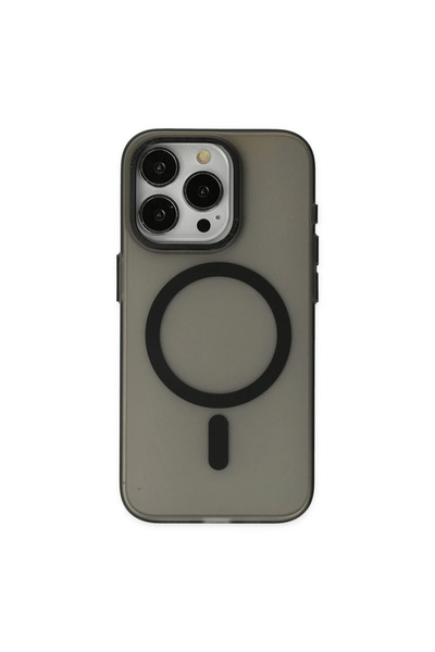 Twin Store غطاء حماية لامع لهاتف آيفون 15 من لودوس مغناطيسي - أسود