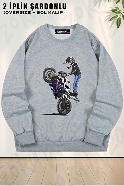 ZOKAWEAR Unisex majica za bicikliste sa prednjim podizačem Štampano Oversize ...