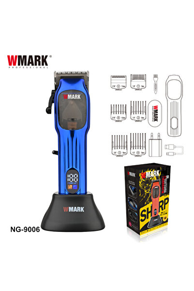 Wmark Rechargeable Hair Clipper (Blue & Orange) Saç Ve Sakal Makinesi NG-9006 SET