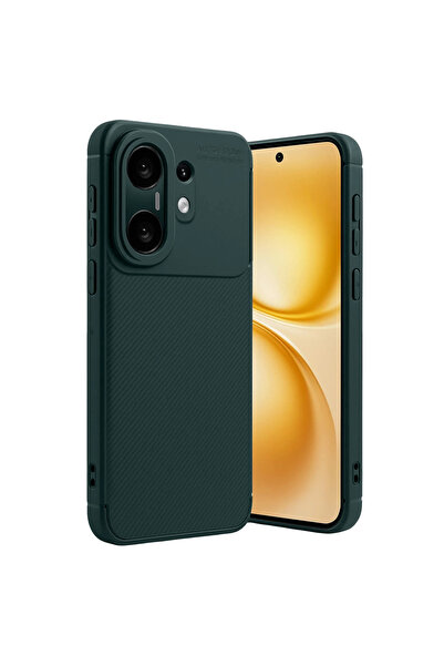 Najmaddin غطاء كربون بتركيز تلقائي لهاتف فيفو X200 Fe - أخضر داكن