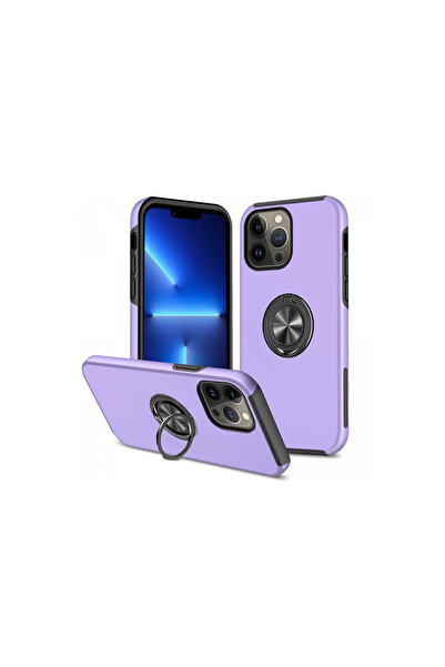 Twin Store غطاء حماية لهاتف ايفون 13 مع حلقة النخبة - بنفسجي