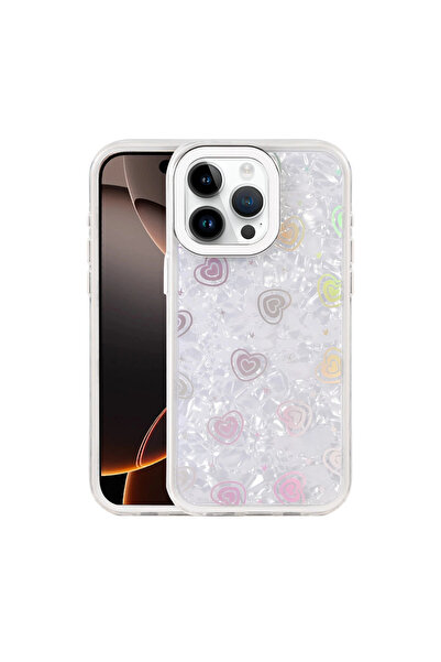 Twin Store غطاء آيفون 16 لومي منقوش - أبيض