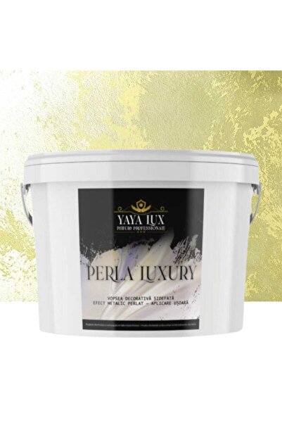 YaYa Color Vopsea decorativa de Lux, Perla Luxury cu Fulgi Perlati, Galben Im...