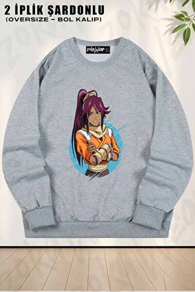 ZOKAWEAR Unisex Bleach Yoruichi Shihouin Štampano Oversize kroj okrugla kragn...