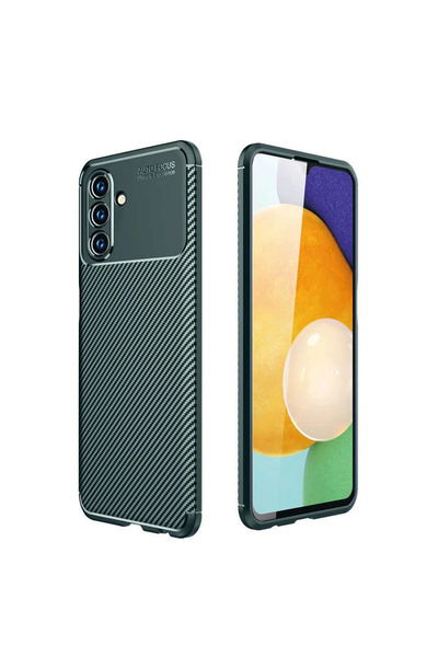 Twin Store غطاء كربون للتركيز التلقائي لحافظة Galaxy A36 - أخضر داكن