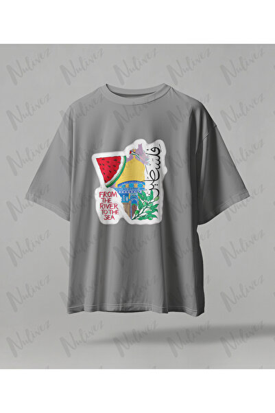 Nulivez Palestine Design Printed High Quality Compact Unisex Oversize T-Shirt
