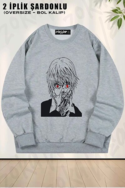 ZOKAWEAR Unisex Kurapika Hunter X Hunter cu imprimeu supradimensionat guler r...