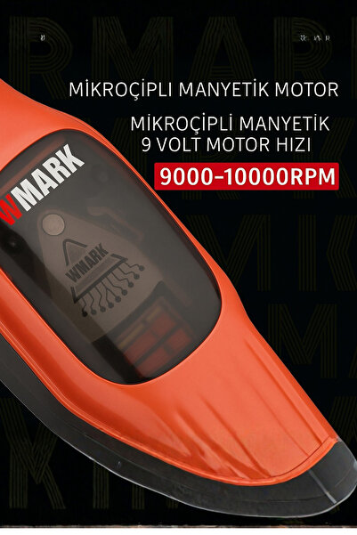 Wmark Rechargeable Hair Clipper (Blue & Orange) Saç Ve Sakal Makinesi NG-9006 SET