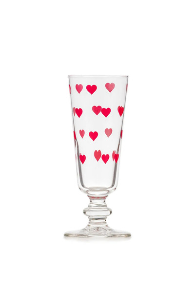 LC Waikiki Heart Printed Footed Glass Water Cup Set of 2 180 ml