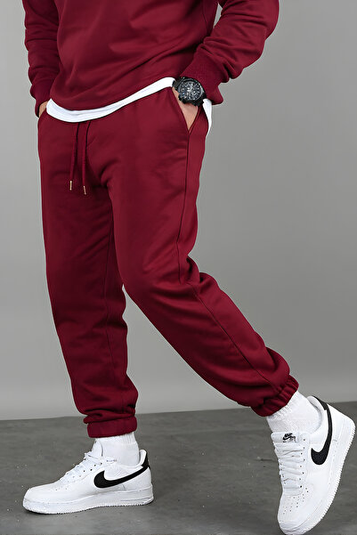 ruNadeS Men's Three Thread Sweatpants with Elastic Cuffs