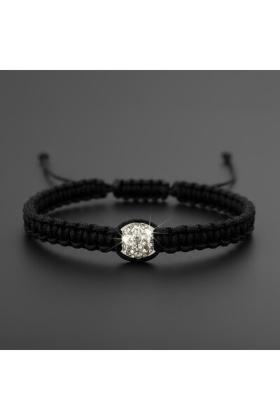BIJOUX Thread bracelet with glass rhinestones