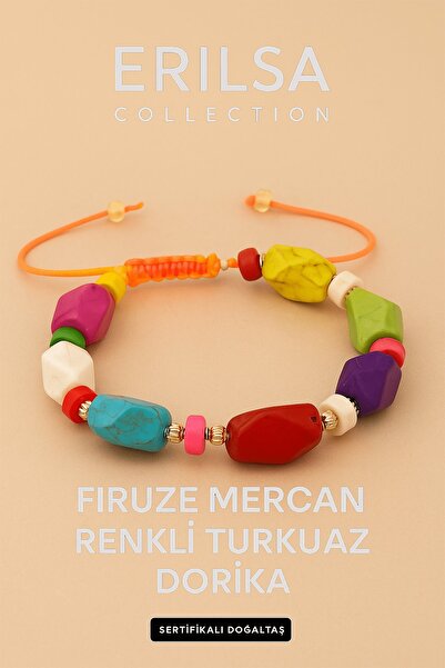 Erilsa سوار من حجر الفيروز المرجاني المعتمد من دوريكا - تجدد الطاقة مع الألوان