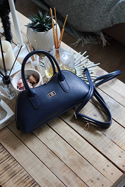 Moom Bag Women's Navy Blue Handle Strap Shoulder Bag